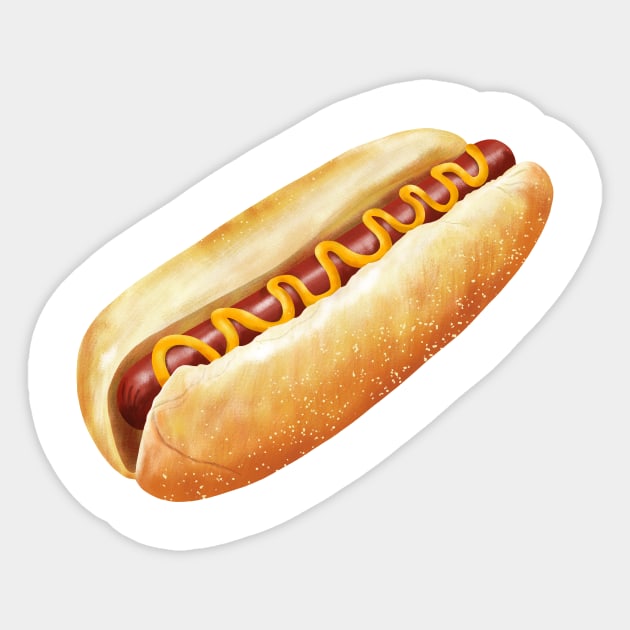 Hot Dog Sticker by SarahWIllustration